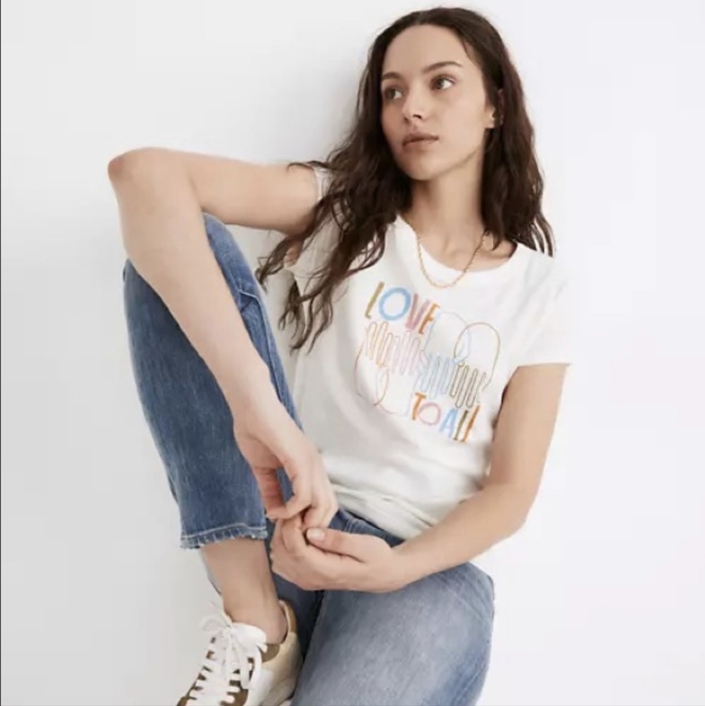 Madewell x Lisa Congdon Love To All Pride Tee Size Medium
